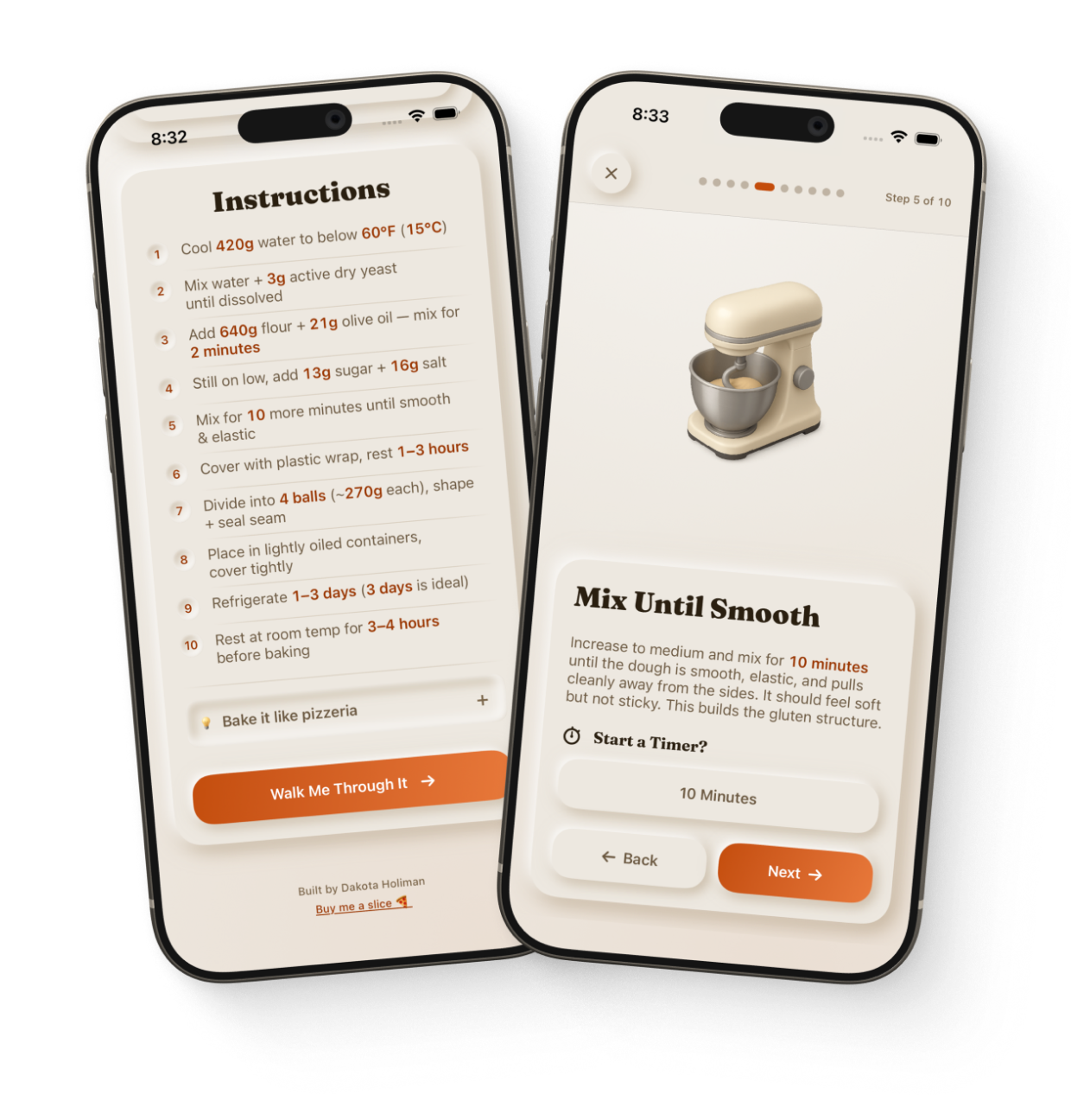 PieMinder instructions and walkthrough screens